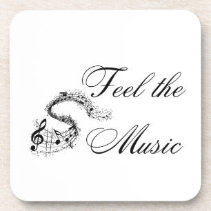Fühlen Sie die Musik auf einem Getränkeuntersetzer