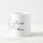 Fühlen Sie die Musik auf einem Kaffeetasse (Vorderseite Links)