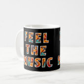 Fühlen Sie die Musik Kaffeetasse (Vorderseite Links)