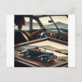 Fühlen Sie einfach den Retro-Stil Ihres Autos, fah Postkarte (Vorderseite)