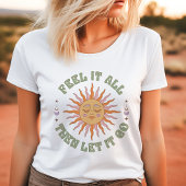 Fühlen Sie es alles dann Gelassen geht es Retro Bo Tri-Blend Shirt