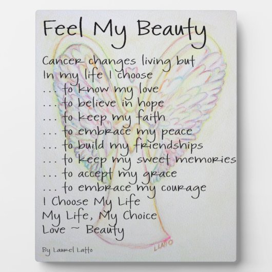 Fühlen Sie mein schönes Krebsgedicht Angel Paintin Fotoplatte (Vorderseite)