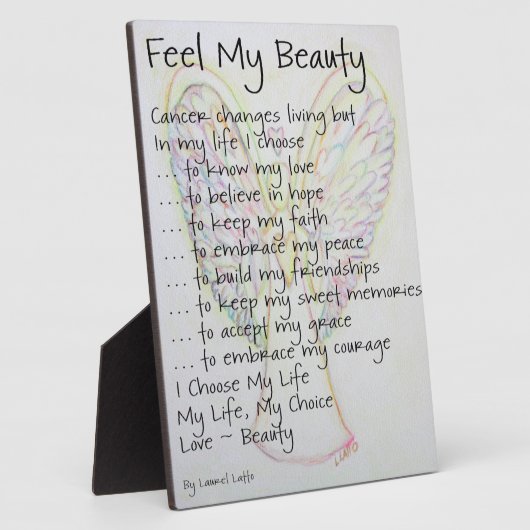 Fühlen Sie mein schönes Krebsgedicht Angel Paintin Fotoplatte (Seite)