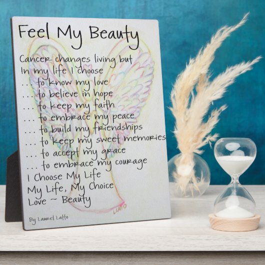 Fühlen Sie mein schönes Krebsgedicht Angel Paintin Fotoplatte (Seite)