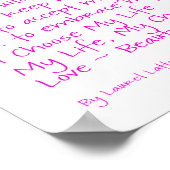 Fühlen Sie mein Schönheitsgedicht "Text Poster" Poster (Ecke)