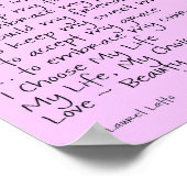 Fühlen Sie mein Schönheitsgedicht "Text Poster" Poster (Ecke)