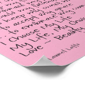 Fühlen Sie mein Schönheitsgedicht "Text Poster" Poster (Ecke)