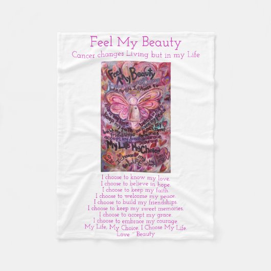 Fühlen Sie meine Schönheitskrebs Engel Soft Fleece (Vorderseite)