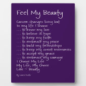 Fühlen Sie meine Schönheitskrebs Inspiration Gedic Fotoplatte (Vorderseite)