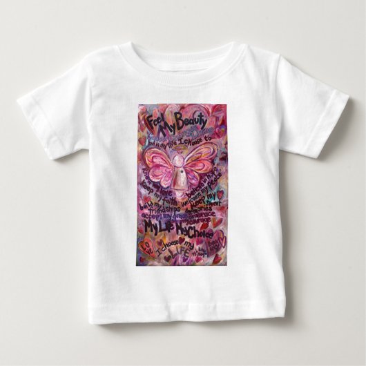 Fühlen Sie meinen Schönheitsrosa-Krebsgel Baby T-shirt (Vorderseite)