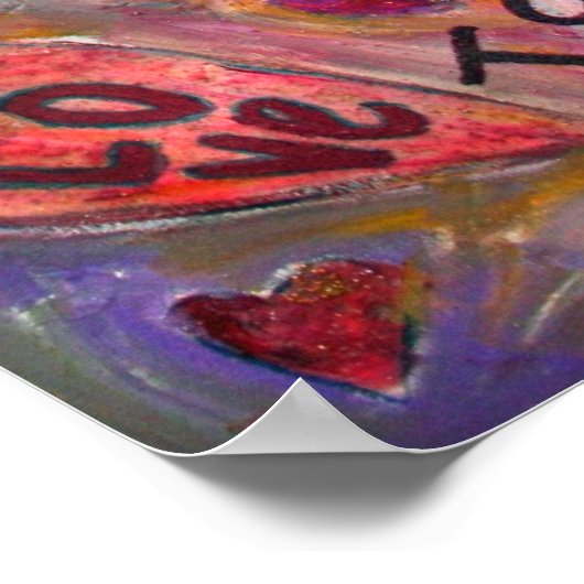 Fühlen Sie meinen Schönheitsrosa-Krebsgel Poster (Ecke)