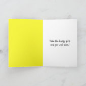 Fühlen Sie sich bald besser glückliche Tabletten Karte (Innenseite)