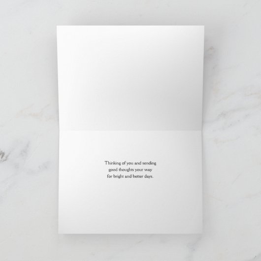 Fühlen Sie sich bald besser mit Mit Augen Schwarze Karte (Innenseite)