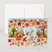 Fühlen Sie sich beim Spielen im Herbstgarten Postkarte (Vorne/Hinten)