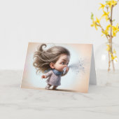 Fühlen Sie sich besser bald niesen Mädchen mit Gew Karte (Gelbe Blume)