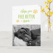 Fühlen Sie sich besser bald wünschen Sie gut | Gre Karte (Gelbe Blume)