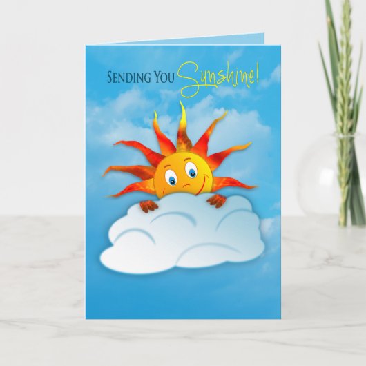 Fühlen Sie sich besser, unter dem Wetter lächelnde Karte (Vorderseite)