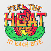 Fühlen Sie sich das Paprikaschoten-Restaurant des Fensteraufkleber (Blatt)