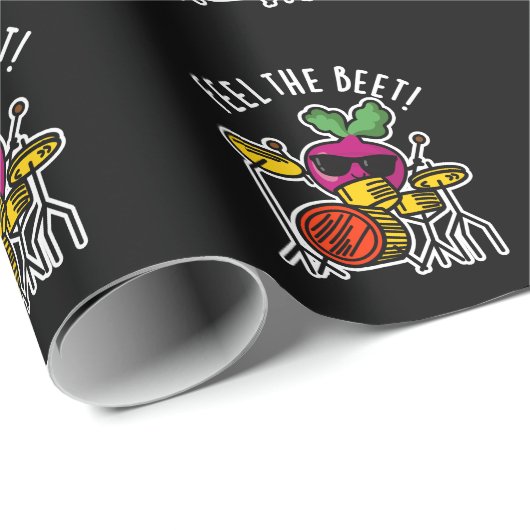 Fühlen Sie sich die Beet Funny Veggie Pun Dark BG Geschenkpapier (Rolleneckpunkt)