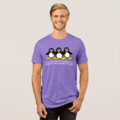 Fühlen Sie sich die brennende Gestalt des Pinguin- Tri-Blend Shirt (Vorderseite voll)