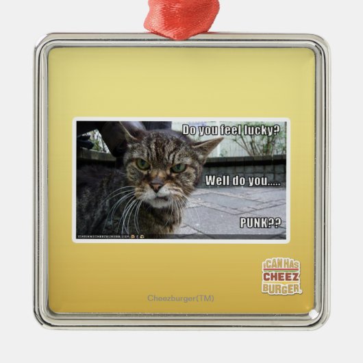 Fühlen Sie sich glücklich? Ornament Aus Metall (Vorne)