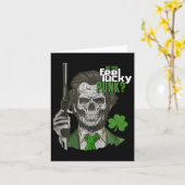 Fühlen Sie sich glücklich Punk Funny St Patricks D Karte (Gelbe Blume)