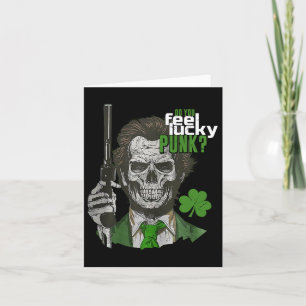 Fühlen Sie sich glücklich Punk Funny St Patricks D Karte