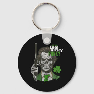 Fühlen Sie sich glücklich Punk Funny St Patricks D Schlüsselanhänger