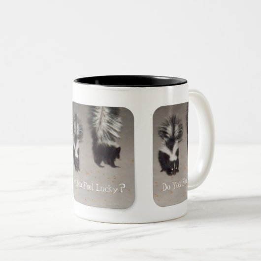 Fühlen Sie sich glücklich? Zweifarbige Tasse (VorderseiteRechts)