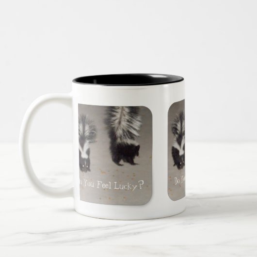 Fühlen Sie sich glücklich? Zweifarbige Tasse (Links)