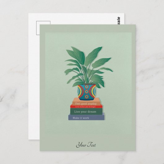 Fühlen Sie sich gut Anyday Inspiration Word Art Postkarte (Vorne/Hinten)