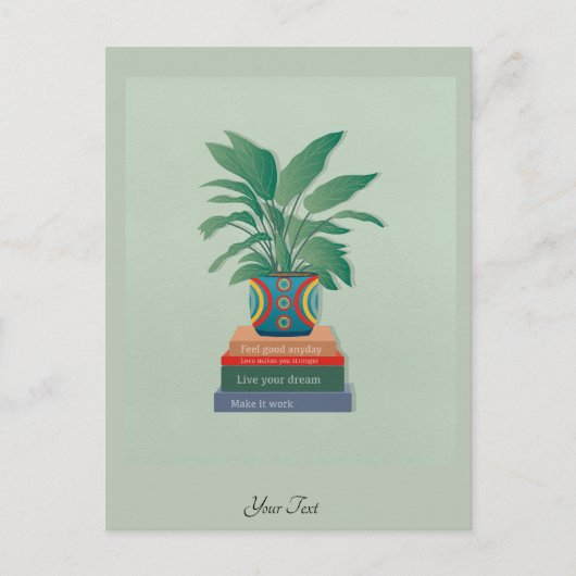 Fühlen Sie sich gut Anyday Inspiration Word Art Postkarte (Vorderseite)