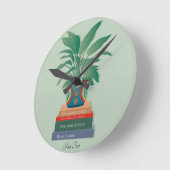 Fühlen Sie sich gut Anyday Inspiration Word Art Runde Wanduhr (Winkel)