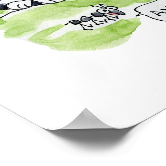 Fühlen Sie sich gut Cartoon Tiere Poster (Ecke)