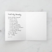 Fühlen Sie sich meine Beauty Pink Cancer Engel Car Karte (Innenseite)