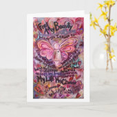 Fühlen Sie sich meine Beauty Pink Cancer Engel Car Karte (Gelbe Blume)