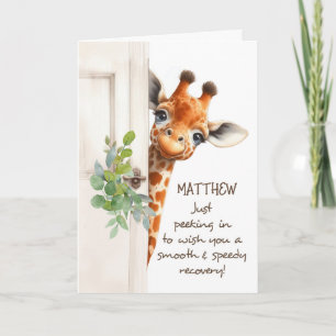 Fühlen Sie sich nach der Operation besser Giraffe  Karte