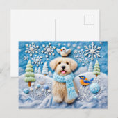 Fühlen Sie sich wie ein Hund in einer schneesicher Postkarte (Vorne/Hinten)