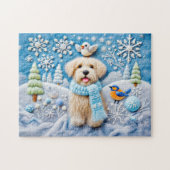 Fühlen Sie sich wie ein Hund in einer schneesicher Puzzle (Horizontal)