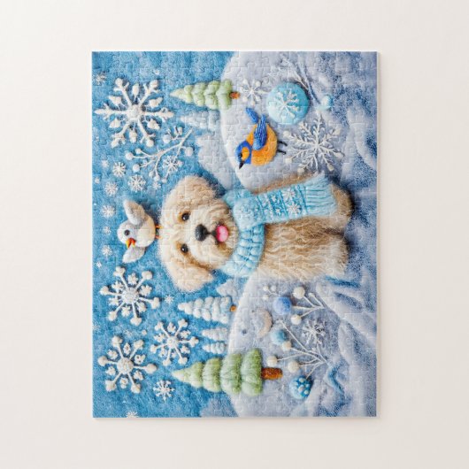 Fühlen Sie sich wie ein Hund in einer schneesicher Puzzle (Vertikal)