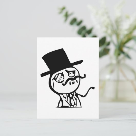 Fühlen Sie sich wie ein Sir-Mem-Comic Postkarte (Stehend Vorderseite)