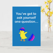 Fühlst du dich klucky? Ostergrüßen Karte (Gelbe Blume)