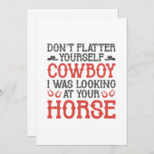Fühlt euch nicht selbst Cowboy Dankeskarte (Vorne/Hinten)