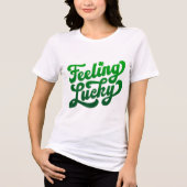 Fühlt sich glücklich | Grüne Ombre St. Patrick’s D Tri-Blend Shirt (Vorderseite)