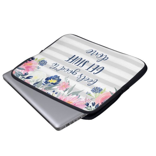 Fühlt sich gut, um Dinge zu erledigen | Aquarellbl Laptopschutzhülle (Vorne Knopf)