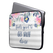 Fühlt sich gut, um Dinge zu erledigen | Aquarellbl Laptopschutzhülle (Vorderseite Links)