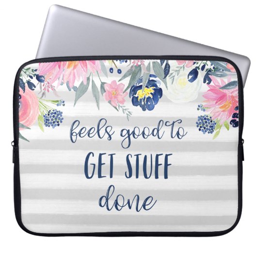 Fühlt sich gut, um Dinge zu erledigen | Aquarellbl Laptopschutzhülle (Vorderseite)
