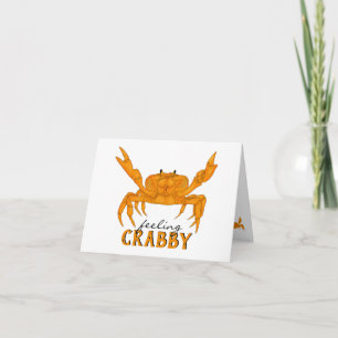 Fühlt sich krabblig an, orange Krabbe Dankeskarte
