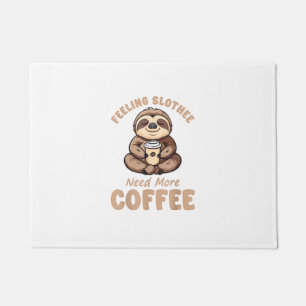 Fühlt sich träge, braucht mehr Kaffee Lustiger Slo Fußmatte