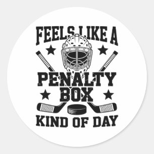 Fühlt sich wie ein Strafbank-Tag an Lustiger Hocke Runder Aufkleber